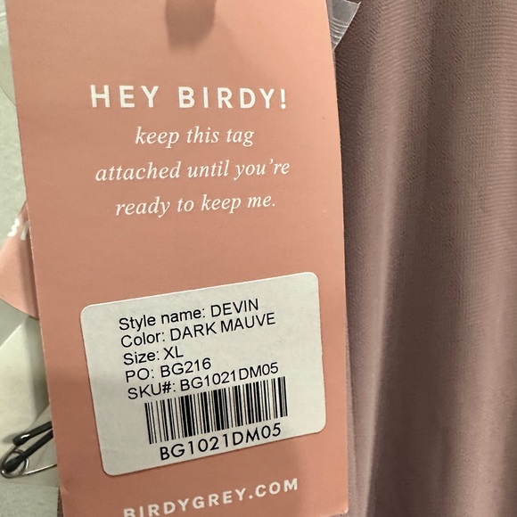 Birdy Grey DEVIN CONVERTIBLE DRESS CHIFFON DARK MAUVE XL NEW NWT BRIDESMAID - Picture 6 of 6